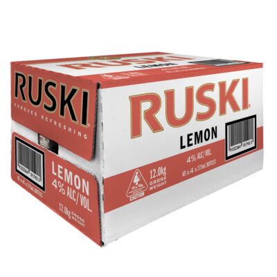 Ruski Lemon Bottle 275mL Carton 24 | Liquorland