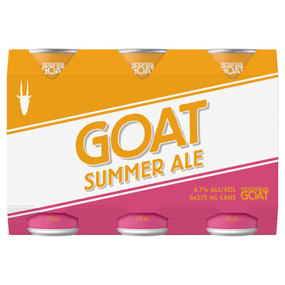 Mountain Goat Summer Ale Can 375mL Pack 6 | Liquorland