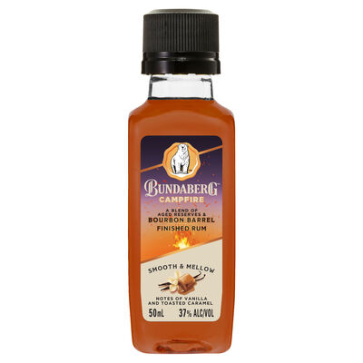 Bundaberg Campfire Bourbon Barrel Finished Rum 50mL Each | Liquorland