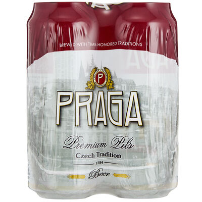 Praga Premium Pils Can 500mL Pack 4 | Liquorland