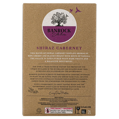 Banrock Station Shiraz Cabernet Cask 2l Each | Liquorland