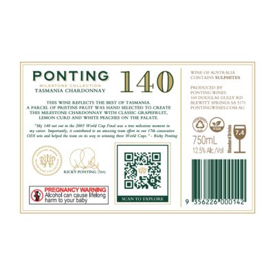 Ponting Milestone 140 Chardonnay 750mL Each | Liquorland