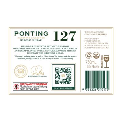 Ponting Milestone 127 Shiraz 750mL Each | Liquorland