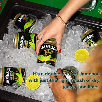 Jameson Ultra Blend Dry Lime Can 250mL Each | Liquorland