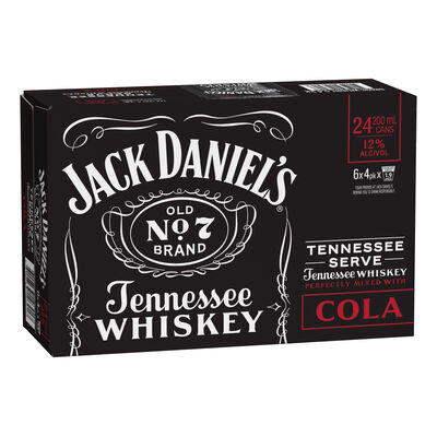 Jack Daniels And Cola Tennessee Serve Whiskey 12 Can 200mL Carton 24 | Liquorland