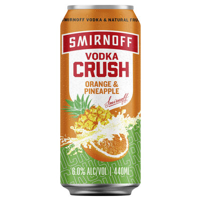 Smirnoff Crush Orange Pineapple 6 Can 440mL Each | Liquorland