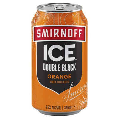 Smirnoff Ice Double Black Orange 6 5 Can 375mL Each | Liquorland