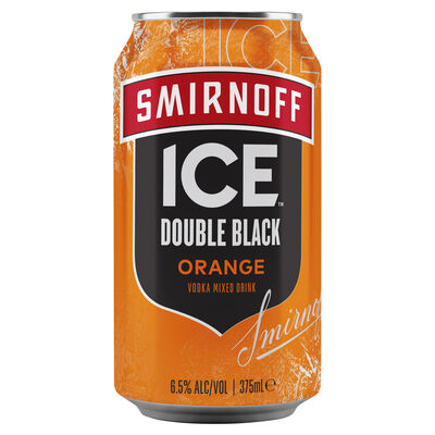 Smirnoff Ice Double Black Orange 6 5 Can 375mL Each | Liquorland