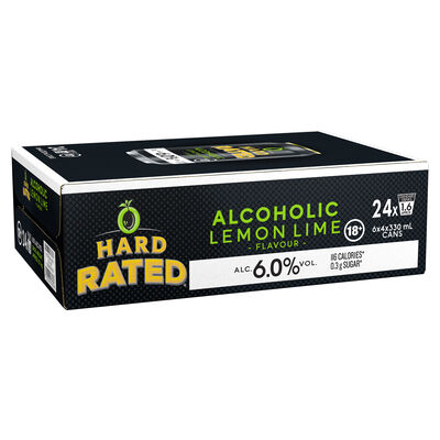 Hard Rated Lemon Lime 6 Can 330mL Carton 24 | Liquorland