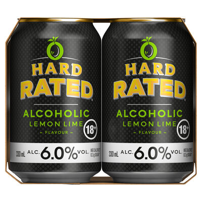 Hard Rated Lemon Lime 6 Can 330mL Pack 4 | Liquorland