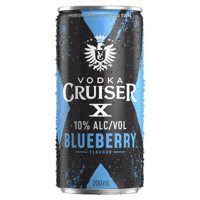 Vodka Cruiser X Blueberry 10 Can 200mL Each | Liquorland