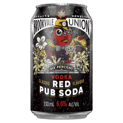 Brookvale Union Vodka Red Pub Soda 6 Can 330mL Each | Liquorland