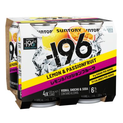  196 Lemon Passionfruit 6 Can 330mL Pack 4 | Liquorland