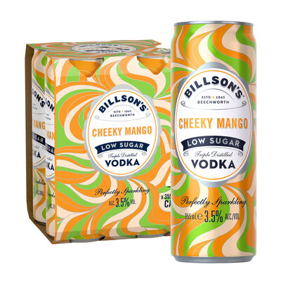 Billson S Cheeky Mango Vodka Can 355mL Pack 4 | Liquorland