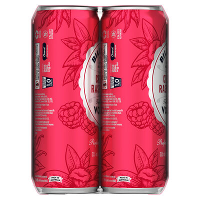 Billson S Creamy Raspberry Vodka Can 355mL Pack 4 | Liquorland