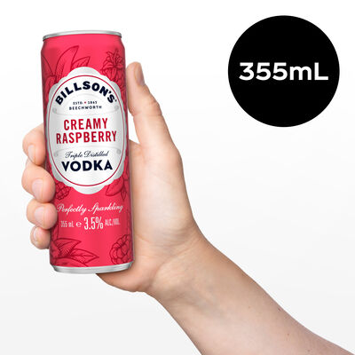 Billson S Creamy Raspberry Vodka Can 355mL Each | Liquorland