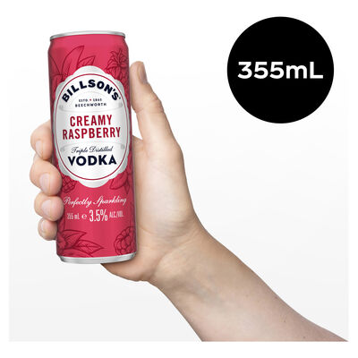 Billson S Creamy Raspberry Vodka Can 355mL Each | Liquorland
