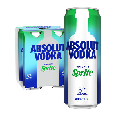 Absolut Sprite Can 330mL Pack 4 | undefined
