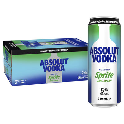 Absolut Sprite Zero Sugar Can 330mL Carton 24 | Liquorland