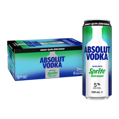 Absolut Sprite Zero Sugar Can 330mL Carton 24 | Liquorland
