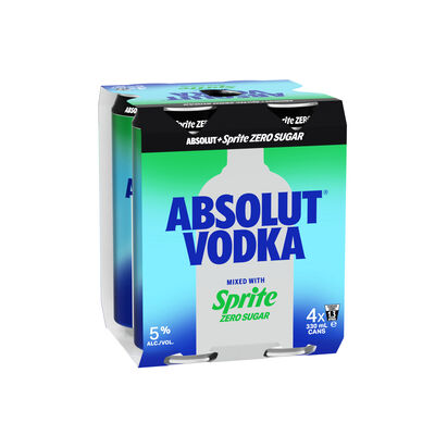 Absolut Sprite Zero Sugar Can 330mL Pack 4 | Liquorland