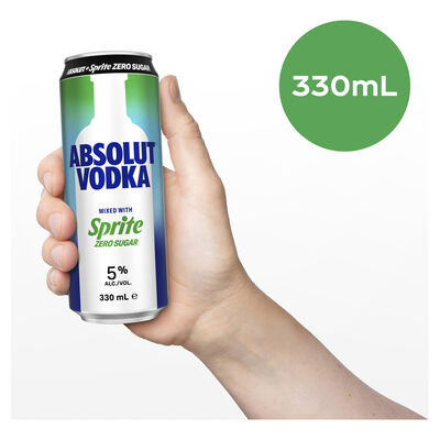 Absolut Sprite Zero Sugar Can 330mL Each | Liquorland