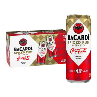 Bacardi Spiced Coca Cola Can 330mL 10pk Pack 10 | Liquorland