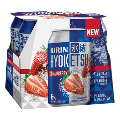 Kirin Hyoketsu Strawberry Can 330mL Pack 4 | Liquorland