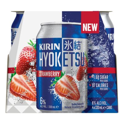 Kirin Hyoketsu Strawberry Can 330mL Pack 4 | Liquorland