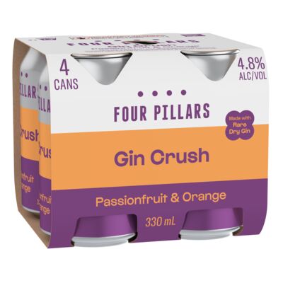 Four Pillars Gin Crush Can 330mL Pack 4 | Liquorland