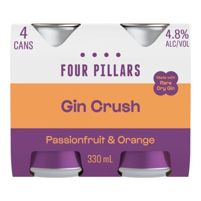 Four Pillars Gin Crush Can 330mL Pack 4 | Liquorland