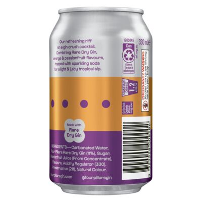 Four Pillars Gin Crush Can 330mL Each | Liquorland
