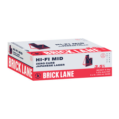 Brick Lane Hi Fi Mid 3 5 Japanese Lager Can 355mL Carton 24 | undefined