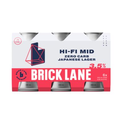 Brick Lane Hi Fi Mid 3 5 Japanese Lager Can 355mL Pack 6 | Liquorland