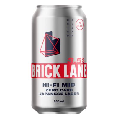 Brick Lane Hi Fi Mid 3 5 Japanese Lager Can 355mL Each | Liquorland
