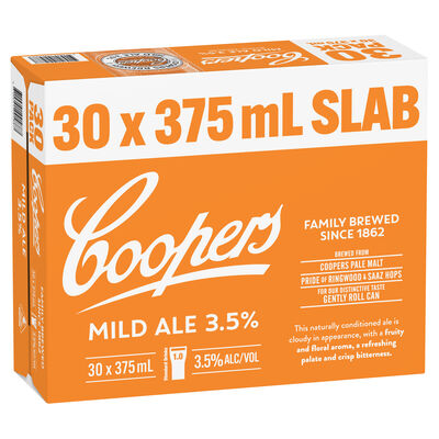 Coopers Mild Ale Block Can 375mL Pack 30 | Liquorland