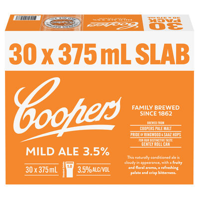 Coopers Mild Ale Block Can 375mL Pack 30 | Liquorland