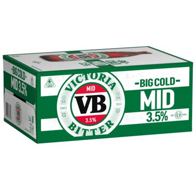 Victoria Bitter 3 5 Bottle 375mL Carton 24 | Liquorland