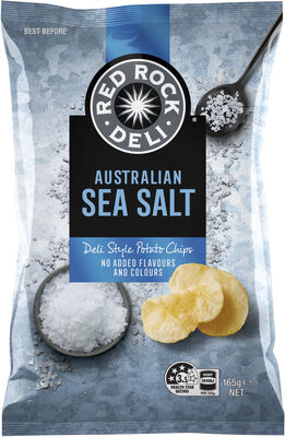 Red Rock Deli Potato Chips Sea Salt 165gr Each | Liquorland