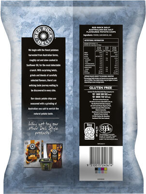 Red Rock Deli Potato Chips Sea Salt 165gr Each | Liquorland