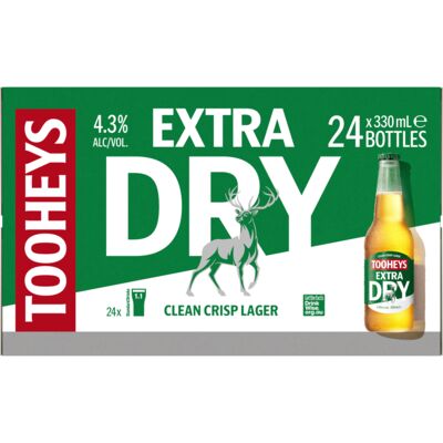 Tooheys Extra Dry Bottle 330mL Carton 24 | Liquorland
