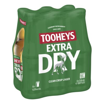 Tooheys Extra Dry Bottle 330mL Pack 6 | Liquorland