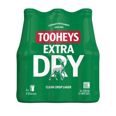 Tooheys Extra Dry Bottle 330mL Pack 6 | Liquorland