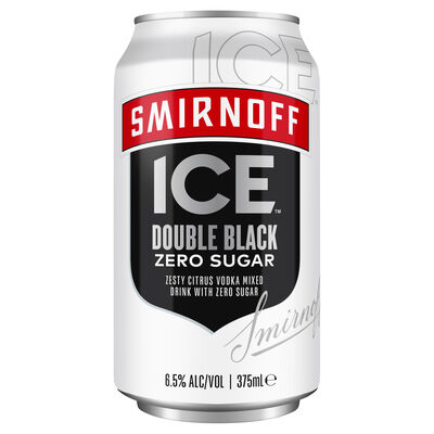 Smirnoff Ice Double Black Zero Can 375mL Each | Liquorland