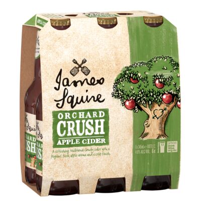 James Squire Orchard Crush Apple Cider Bottle 345mL Pack 6 | Liquorland