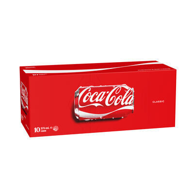 Coca Cola Classic 10 Pack Can 375mL Pack 10 | Liquorland