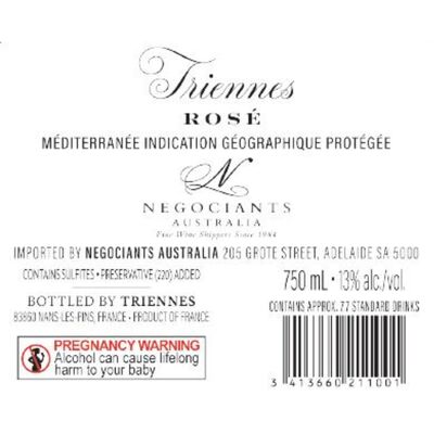 Triennes Rose 750mL Each | undefined