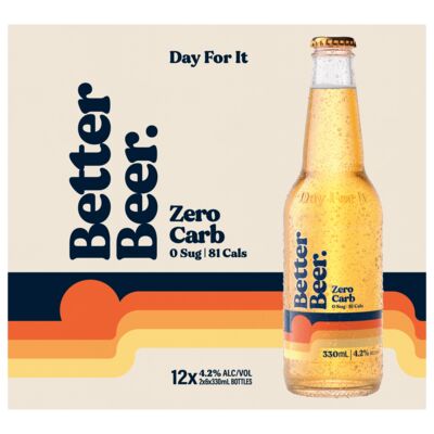 Better Beer Zero Carb Bottle 330mL Carton 12 | Liquorland