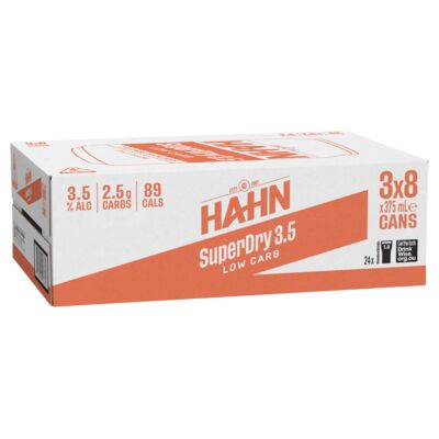 Hahn Super Dry 3 5 Can 375mL Carton 24 | Liquorland