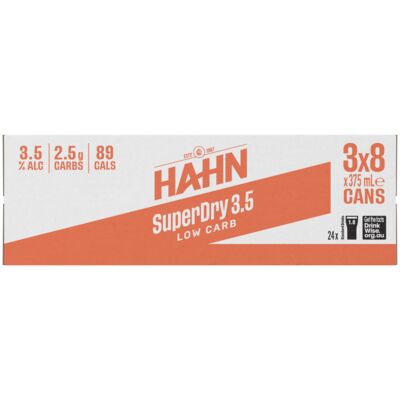 Hahn Super Dry 3 5 Can 375mL Carton 24 | Liquorland
